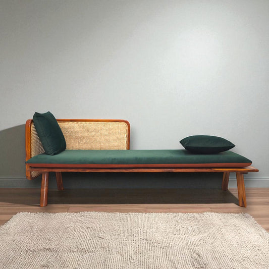 Wooden Rattan Lounge