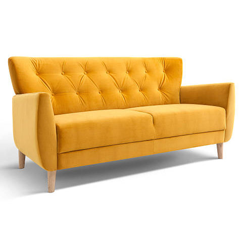 Two Seater Mustered Yellow Sofa
