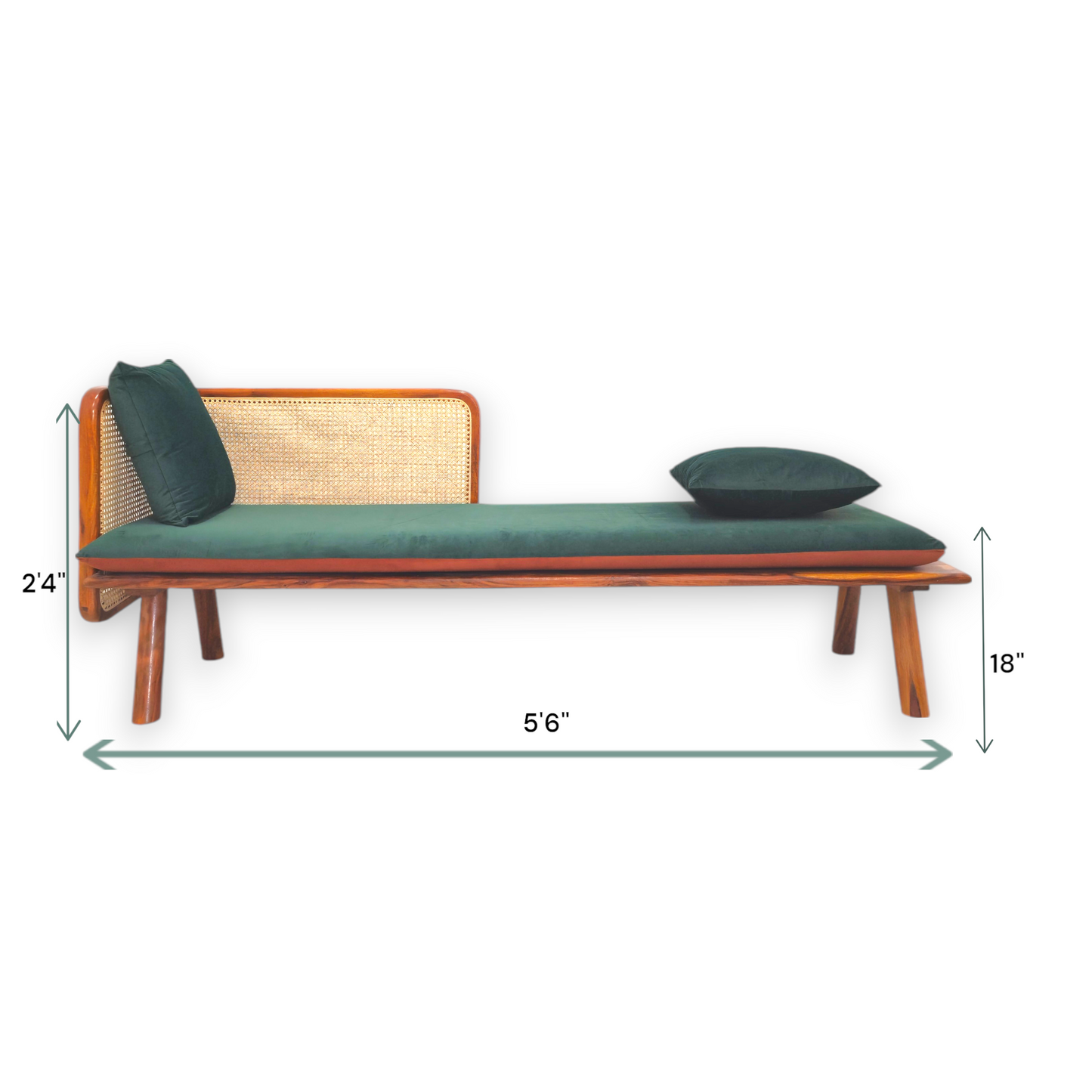 Wooden Rattan Lounge
