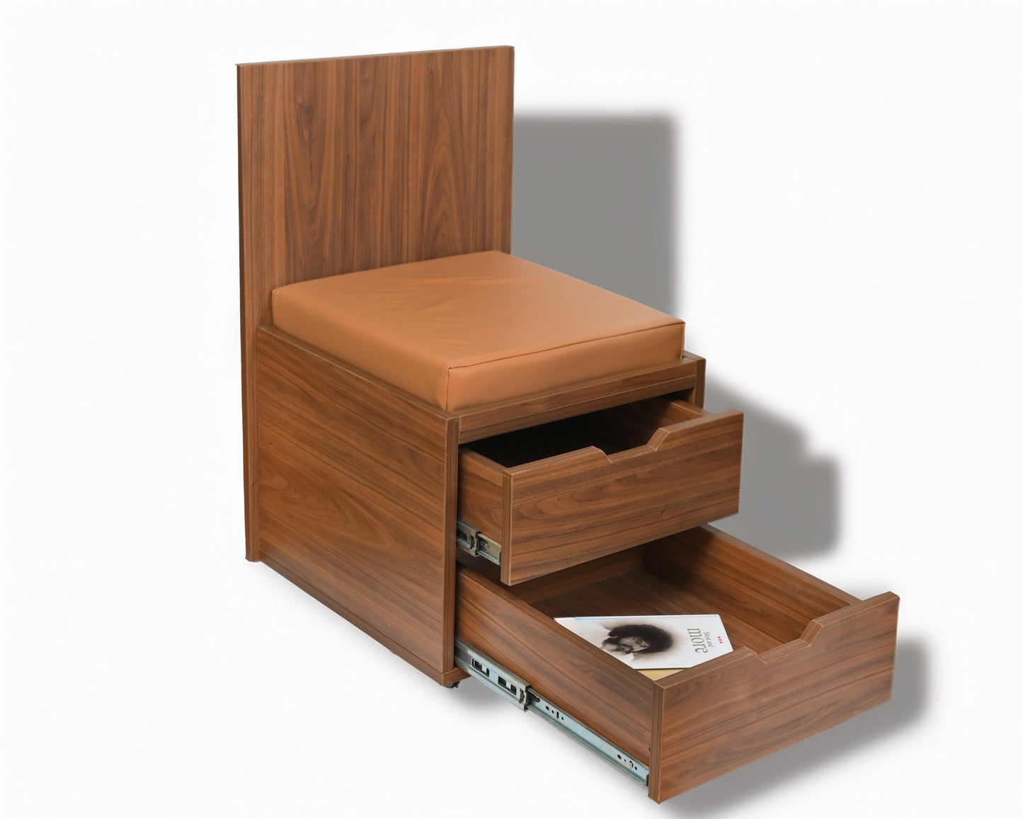 Slide and Fold Desk Dark Brown
