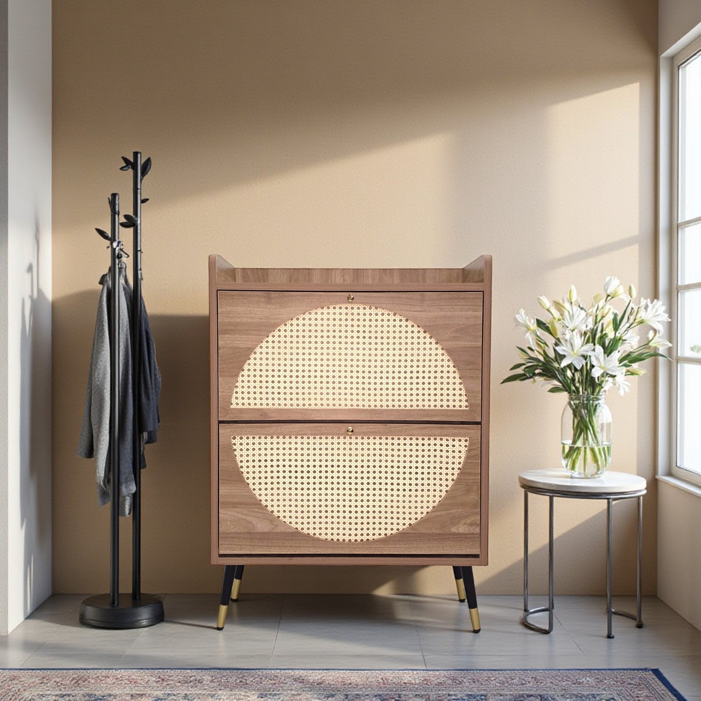 Rattan Shoe Rack
