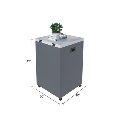 Slide and Fold Desk Grey