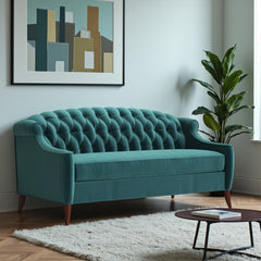 Three Seater Green Sofa