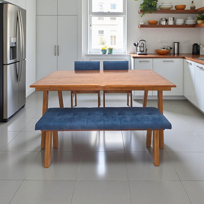 Dining table with chair and bench