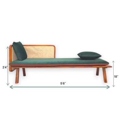 Wooden Rattan Lounge