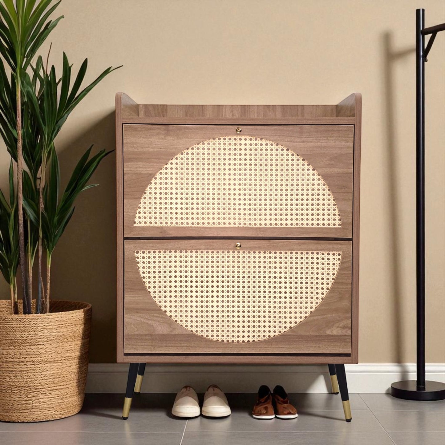 Rattan Shoe Rack