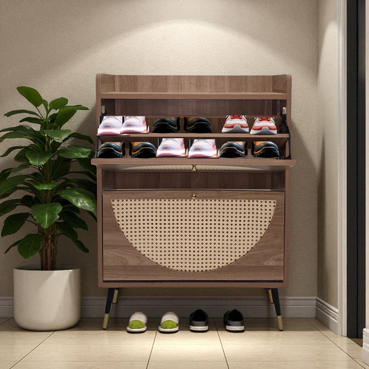 Rattan Shoe Rack